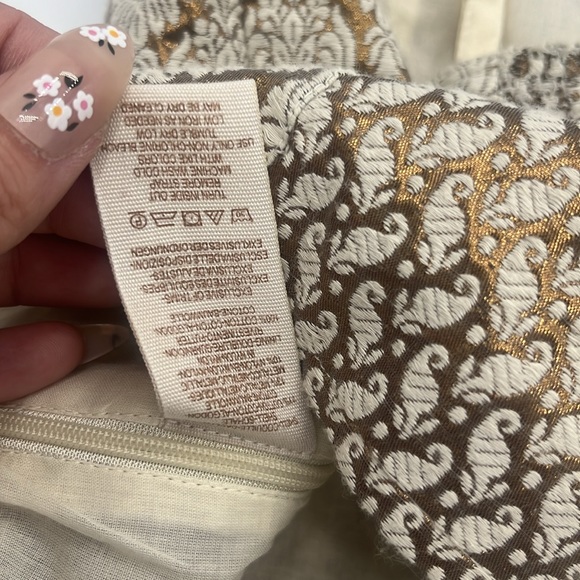 FREE PEOPLE NWT Corset Top Metallic Jacquard, Bronze Bead accents - Picture 9 of 9